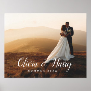 Poster Cartaz de Foto de Casamento Moderno e Elegante