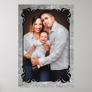 Pôster Cartaz de Foto de Família com Borda de Rascunho Ci