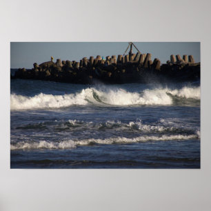 Poster Cartaz de Foto de Ondas do Oceano