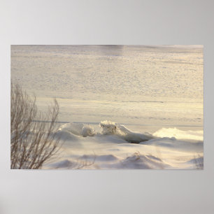 Poster Cartaz de Foto de Paisagem Aquática de Inverno
