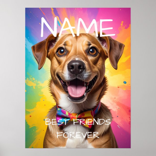 Poster Cartaz de Foto Personalizado com Legenda Querida (Frente)