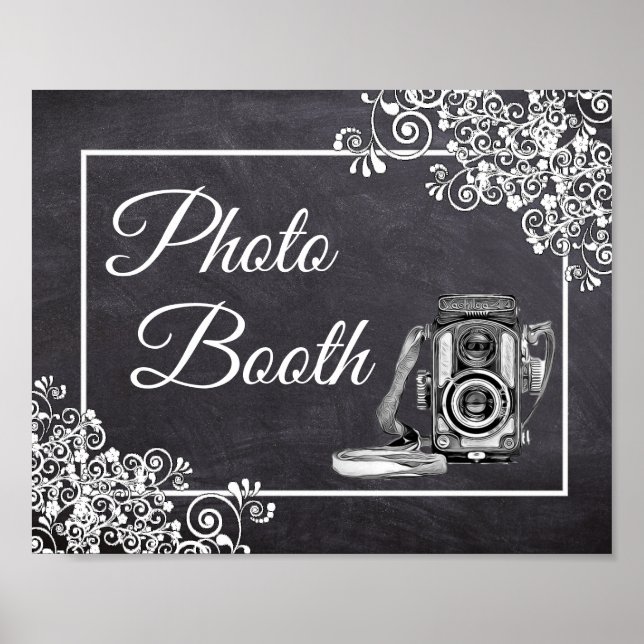 Pôster Cartaz de Fotobooth de Casamento com Estilo de Lou (Frente)