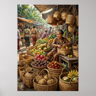 Poster Cartaz de Fotografia de Mercado Tropical