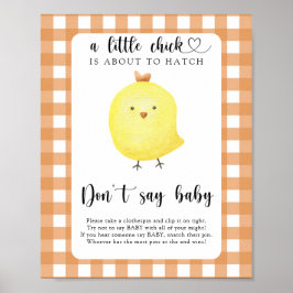 Poster Cartaz de Franguinho Não diga bebê