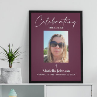 Poster Cartaz de Funeral Celebrando a Vida