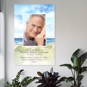 Poster Cartaz de Funeral Memorial Fotográfico de Praia 60