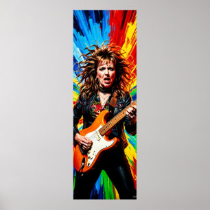 Poster Cartaz de Fúria de Rock Elétrico em Explosão de Co