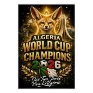 Pôster Cartaz de Futebol Campeões da Copa do Mundo da Arg