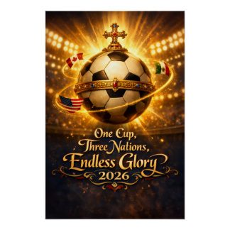 Pôster Cartaz de Futebol da Copa do Mundo 2026 Renascença