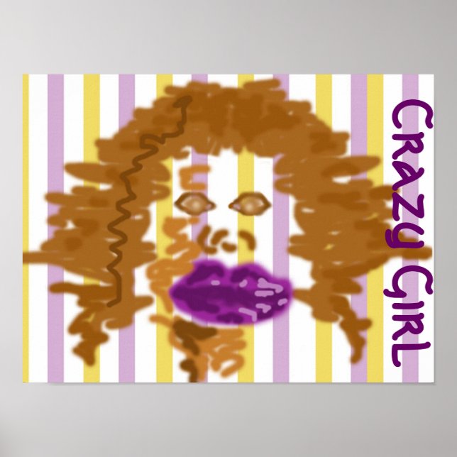 Poster Cartaz de Garota Louca (Frente)