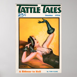Poster Cartaz de Garota Pin Up dos Anos 1930 & Tela A
