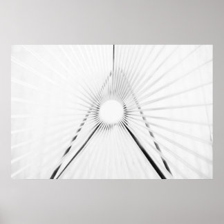 Poster Cartaz de Geometria de Túnel de Luz Abstrata