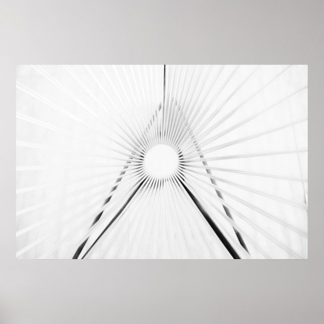 Poster Cartaz de Geometria de Túnel de Luz Abstrata (Frente)