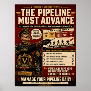 Poster Cartaz de Gerenciamento de Pipeline de Vendas Ro