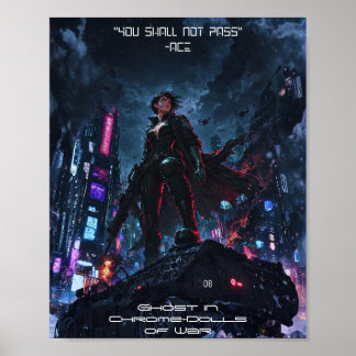 Poster Cartaz de Ghost in Chrome: Edição Limitada Cyberpu