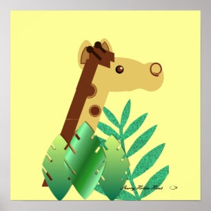 Pôster Cartaz de Girafa