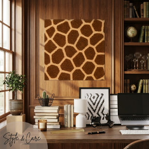 Poster Cartaz de Girafa Elegante Padrão Decoração de Pare