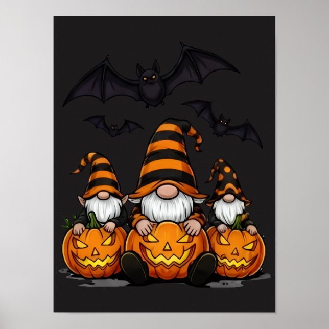 Poster Cartaz de Gnome de Halloween (Frente)