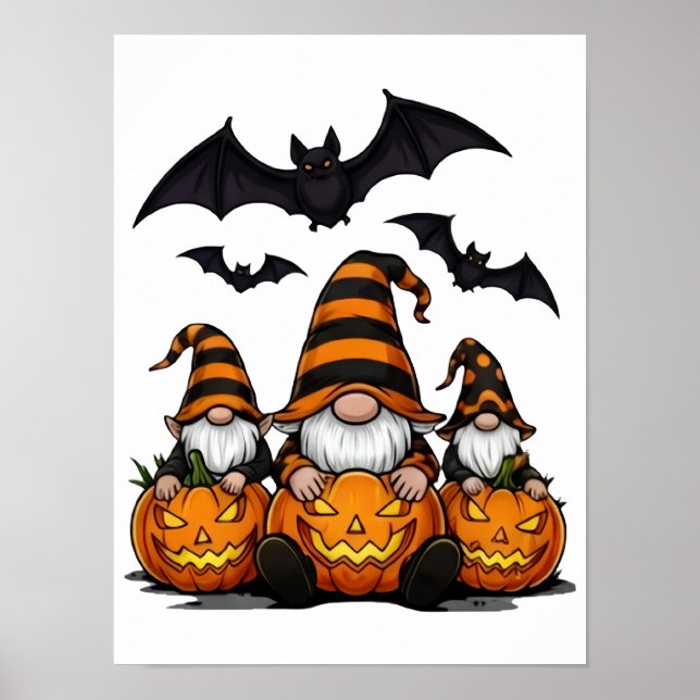 Poster Cartaz de Gnome de Halloween (Frente)