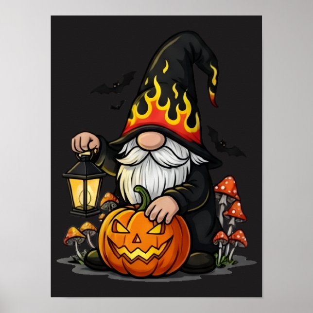 Poster Cartaz de Gnome de Halloween (Frente)