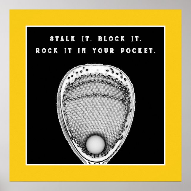 Poster Cartaz de goleiro de Lacrosse (Frente)