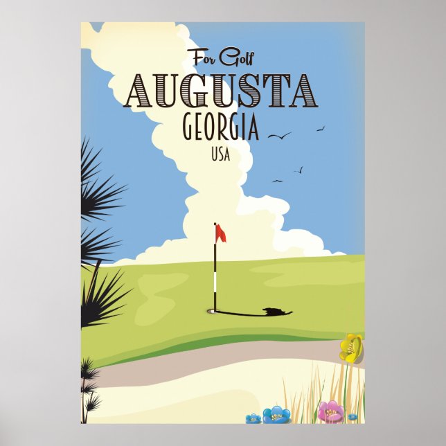 Poster Cartaz de Golfe Augusta Geórgia (Frente)