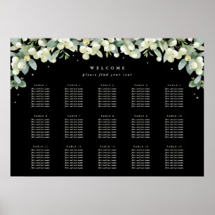 Poster Cartaz de gráfico de assento de 28x20" 15 mesas pa