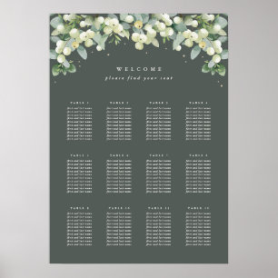 Poster Cartaz de Gráfico de Assentos de 20x28" 12 Mesas p