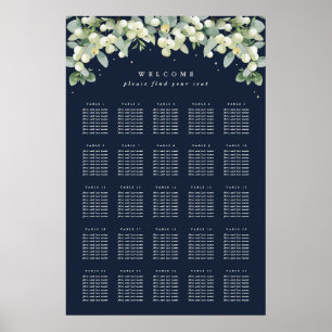 Poster Cartaz de gráfico de assentos de 24x36" 25 mesas d