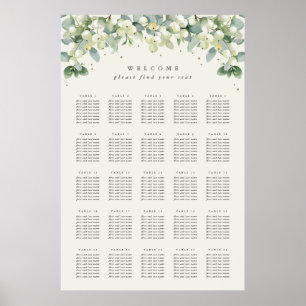 Poster Cartaz de gráfico de assentos de 24x36" 25 mesas p