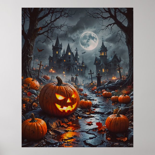 Poster Cartaz de Halloween (Frente)