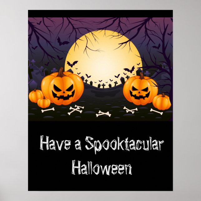 Poster Cartaz de Halloween (Frente)
