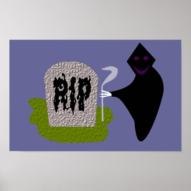 Pôster Cartaz de Halloween de Morte no Cemitério (Frente)