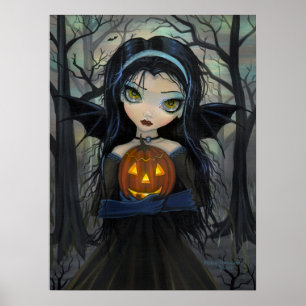 Poster Cartaz de Halloween de Vampiro Gótico de Outubro W