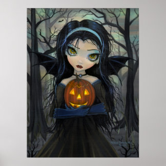 Poster Cartaz de Halloween de Vampiro Gótico de Outubro W