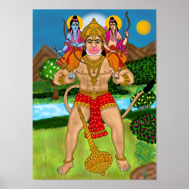 Poster Cartaz de Hanuman (Frente)