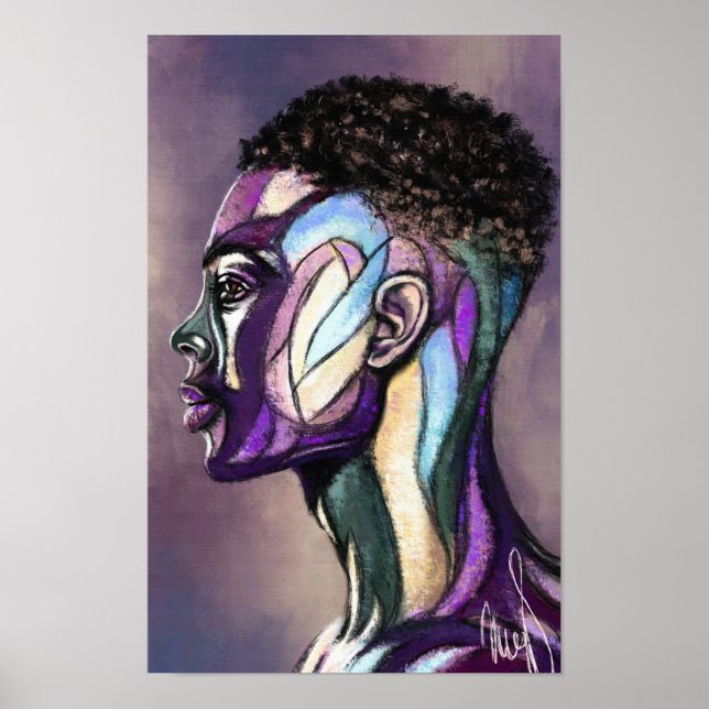 Poster Cartaz de Homem Arte Pintada (Frente)