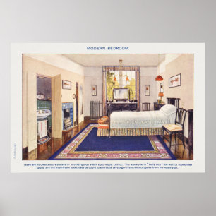 Poster Cartaz de Ilustração de Design de Interiores Vinta