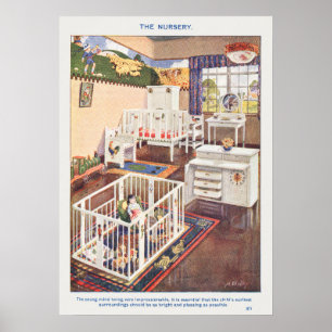 Poster Cartaz de Ilustração de Design de Interiores Vinta