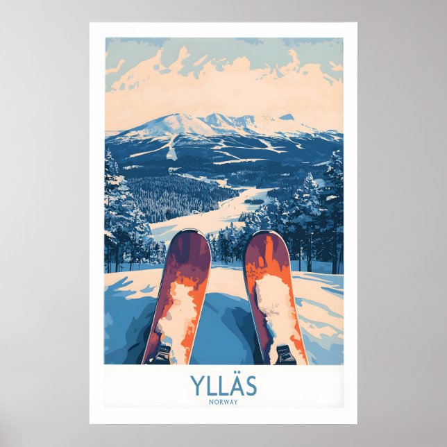 Poster Cartaz de Inverno Ylläs 1 (Frente)