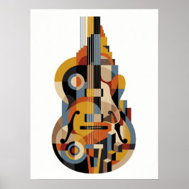 Poster Cartaz de Jazz Art Déco de Luxo Vintage