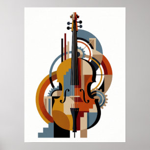Poster Cartaz de Jazz Art Déco Elegante