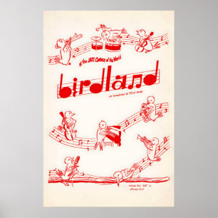 Poster Cartaz de jazz Birdland - 52nd St - Nova York - an