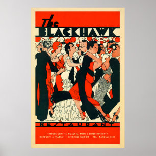 Poster Cartaz de jazz Blackhawk - Chicago - 1930s 2