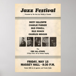 Poster Cartaz de jazz Charlie Parker - Dizzy Gillespie