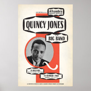 Poster Cartaz de jazz da Big Band de Quincy Jones - l'Alh