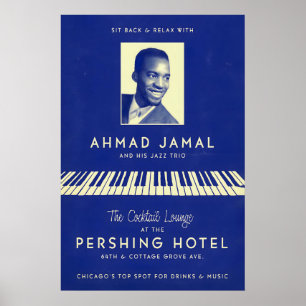 Poster Cartaz de jazz de Ahmad Jamal - No Pershing - Mas