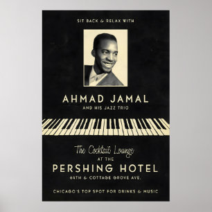 Poster Cartaz de jazz de Ahmad Jamal - No Pershing - Mas