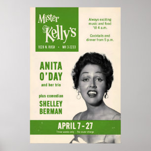 Poster Cartaz de jazz de Anita O'Day - Mister Kelly's - C
