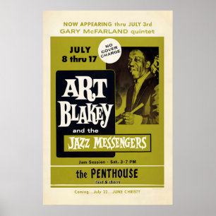 Poster Cartaz de jazz de Art Blakey & The Jazz Messengers